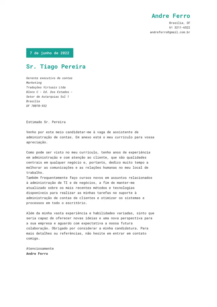 CV template Ambicioso