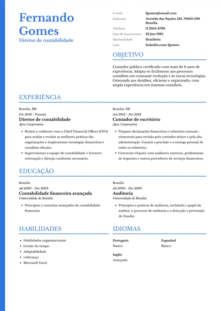 CV template Praga
