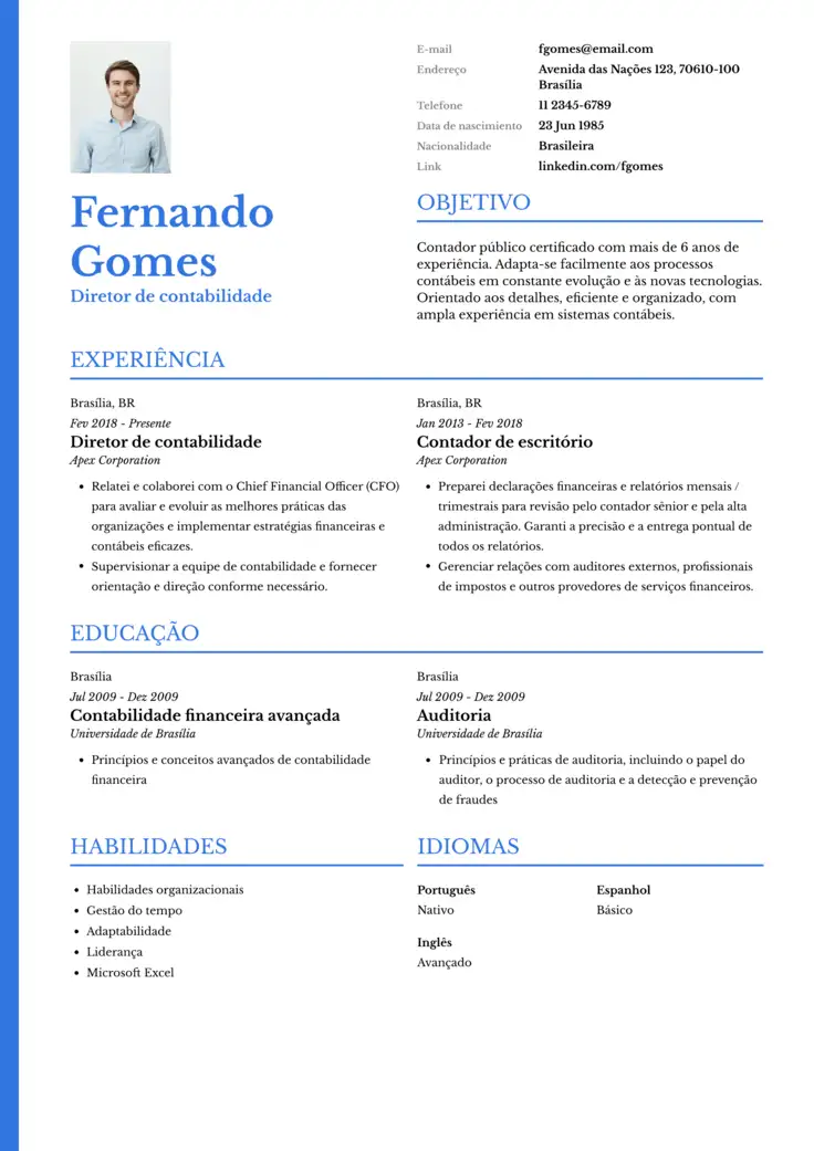 CV template Praga