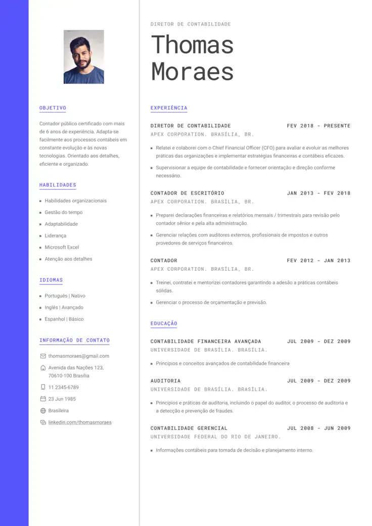 CV template Estocolmo