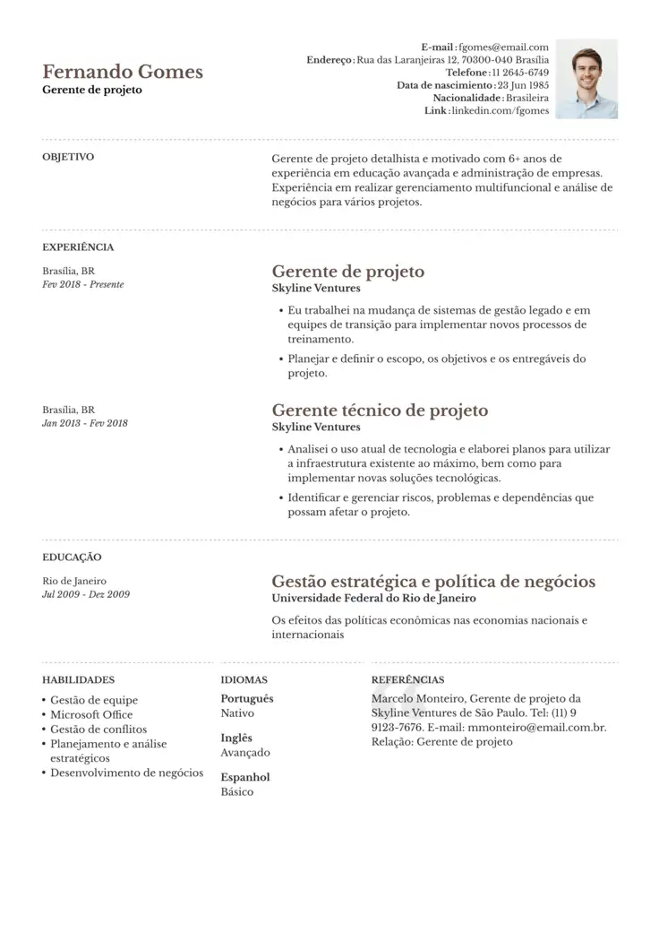 CV template Toronto