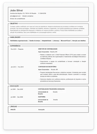 modelo de curriculo miami