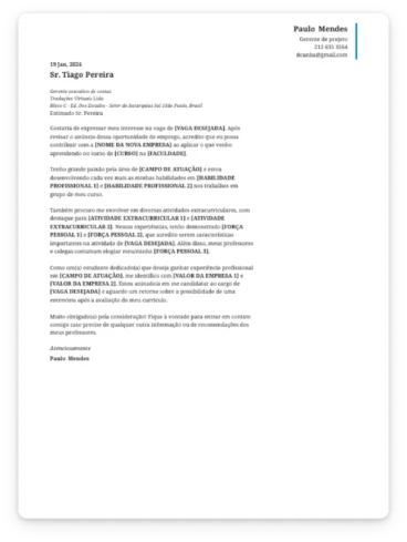 carta de apresentaçao de estudante