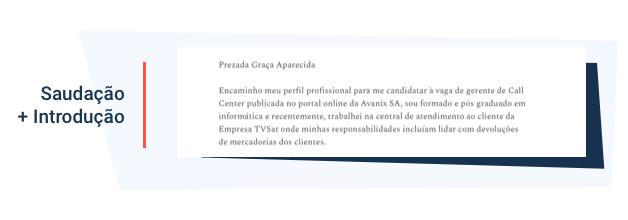 Carta de Apresentação para um emprego  Onlinecurriculo